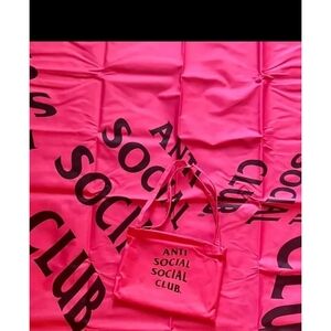 Anti Social Social Club Pink Tote And Picnic Blanket